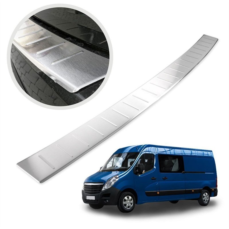 Rear bumper trim for Opel Movano B (X62) 2011-2021 | Silver Stainless steel