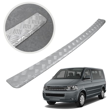 Rear bumper trim for Volkswagen VW Transporter (T6) 2015-2019 | Silver Alum