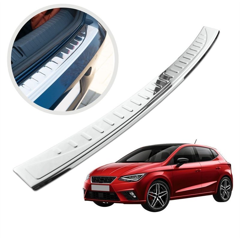 Rear bumper trim for SEAT Ibiza Hatchback V (6F | KJ) 5D 2017- Chrome Stain