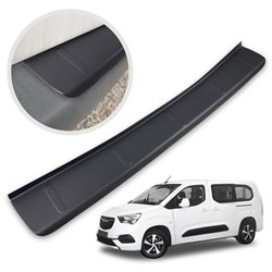 Rear bumper trim for Opel Combo E (K9) 2018- | Black ABS plastic Matte