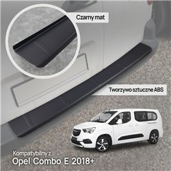 Rear bumper trim for Opel Combo E (K9) 2018- | Black ABS plastic Matte