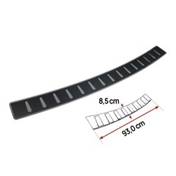 Rear bumper trim for Renault Duster I (HS) 2010-2017 | Black Stainless stee