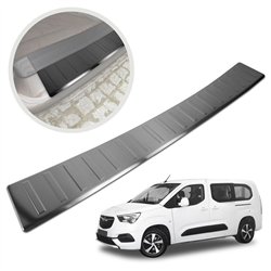 Rear bumper trim for Opel Combo E (K9) 2018- | Black Stainless steel