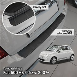 Rear bumper trim for Fiat 500 Hatchback I (312) 3D 2007- | Black ABS
