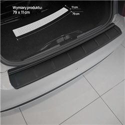 Rear bumper trim for Fiat 500 Hatchback I (312) 3D 2007- | Black ABS
