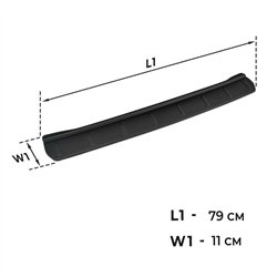 Rear bumper trim for Fiat 500 Hatchback I (312) 3D 2007- | Black ABS