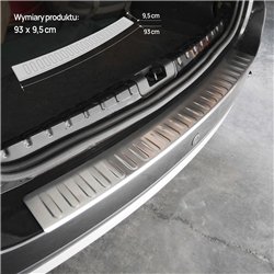 Rear bumper trim for Renault Duster I (HS) 2010-2017 | Silver Stainless ste