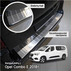 Rear bumper trim for Opel Combo E (K9) 2018- | Silver Stainless steel