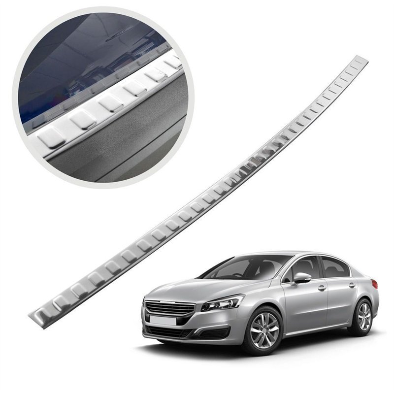 Rear bumper trim for Peugeot 508 Sedan I (W23 | 8) 4D 2010-2018 Chrome Stai