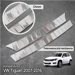 Rear bumper trim for Volkswagen VW Tiguan I (5N) 2007-2016 | Chrome Stainle
