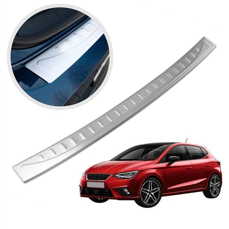 Rear bumper trim for SEAT Ibiza Hatchback V (6F | KJ) 5D 2017- Silver Stain
