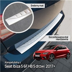 Listwa tylnego zderzaka do SEAT Ibiza Hatchback V 5D 2017- Srebrn