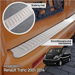 Rear bumper trim for Renault Trafic II (FL/JL) 2001-2014 | Silver Stainless