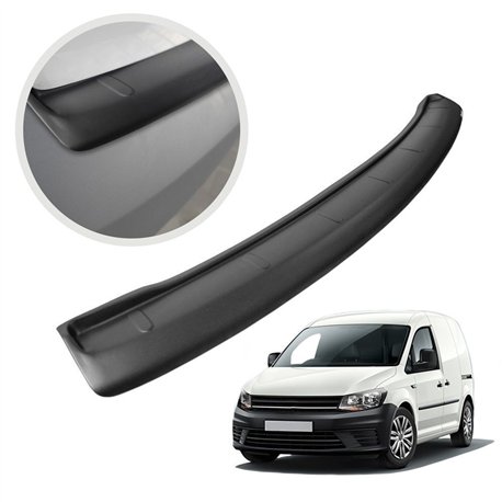 Rear bumper trim for Volkswagen VW Caddy IV (SA | DU) 2015-2020 Black ABS