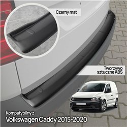 Rear bumper trim for Volkswagen VW Caddy IV (SA | DU) 2015-2020 Black ABS