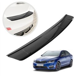 Rear bumper trim for Skoda Octavia Liftback III (5E) 2013-2019 | Black ABS