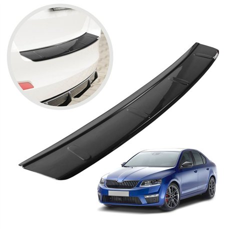 Rear bumper trim for Skoda Octavia Liftback III (5E) 2013-2019 | Black ABS