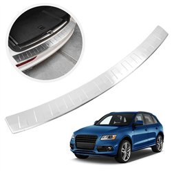 Rear bumper trim for Audi SQ5 I (8R) 2013-2017 | Silver Stainless steel