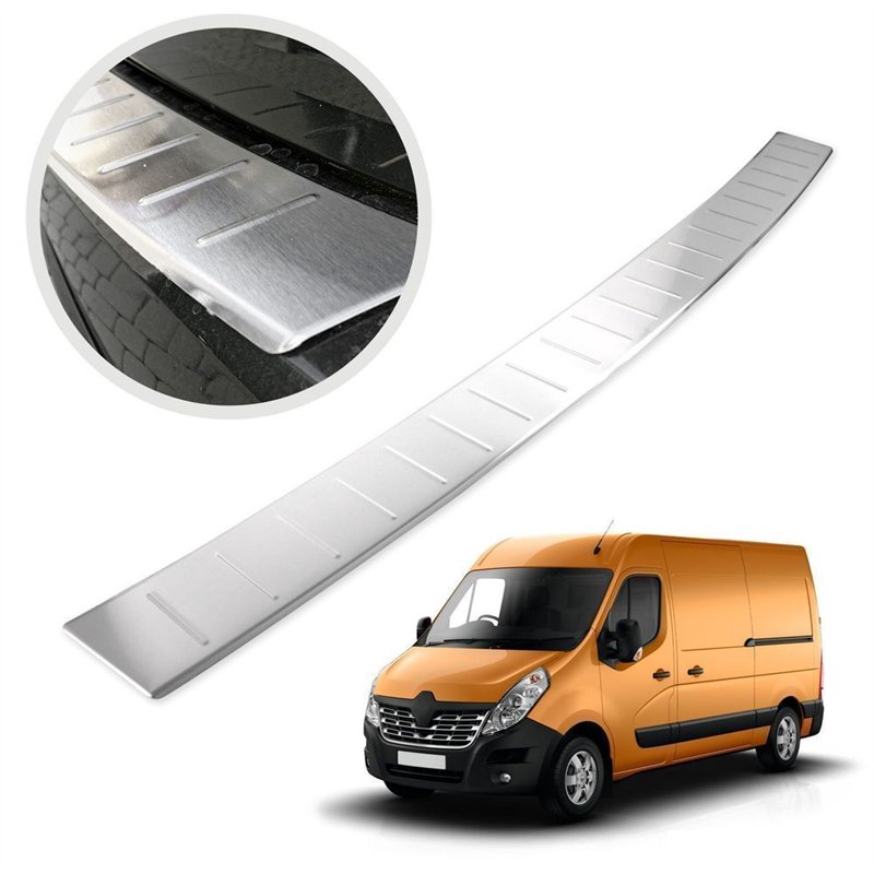 Rear bumper trim for Renault Master III (JV/FV) 2011-2024 | Silver Stainles