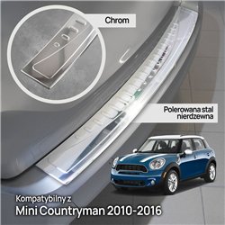 Rear bumper trim for MINI Countryman (R60) 2010-2016 | Chrome Stainless ste