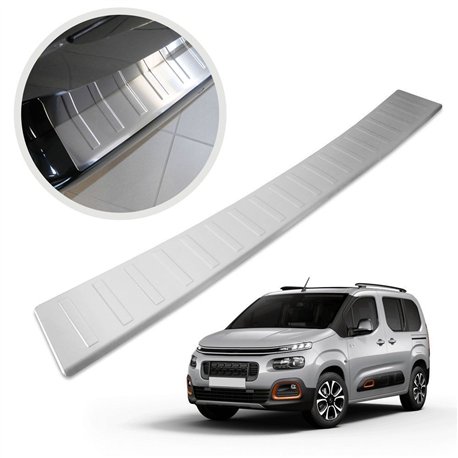 Rear bumper trim for Fiat Doblo III (510/511) 2022- | Silver Stainless stee