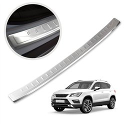 Rear bumper trim for CUPRA Ateca I (5FP) 2018- | Silver Stainless steel