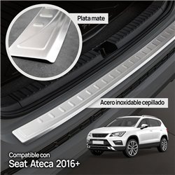 Rear bumper trim for CUPRA Ateca I (5FP) 2018- | Silver Stainless steel