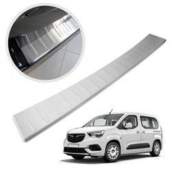 Rear bumper trim for Opel Combo E (K9) 2018- | Silver Stainless steel