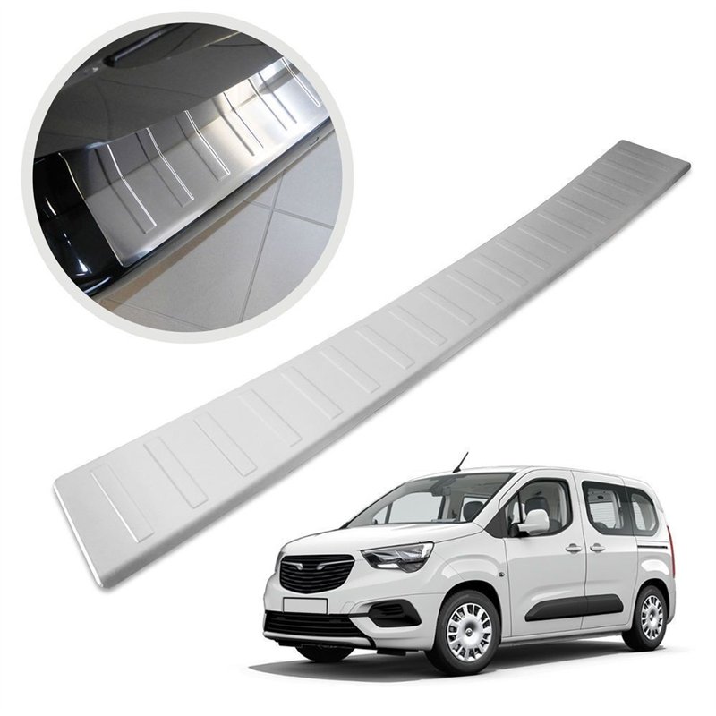 Rear bumper trim for Opel Combo E (K9) 2018- | Silver Stainless steel