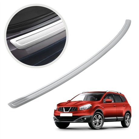 Rear bumper trim for Nissan Qashqai I (J10 | FLJJ10E) 2007-2014 Silver Stai
