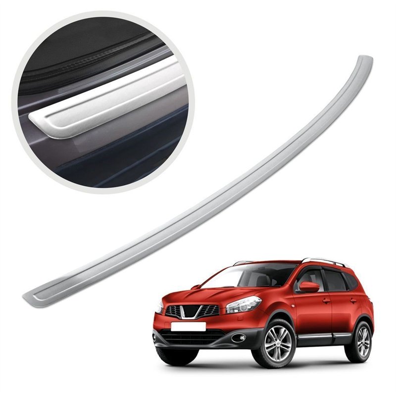 Rear bumper trim for Nissan Qashqai I (J10 | FLJJ10E) 2007-2014 Silver Stai