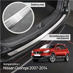 Rear bumper trim for Nissan Qashqai I (J10 | FLJJ10E) 2007-2014 Silver Stai