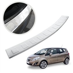 Rear bumper trim for Opel Meriva B (S10) 2010-2017 | Silver Stainless steel