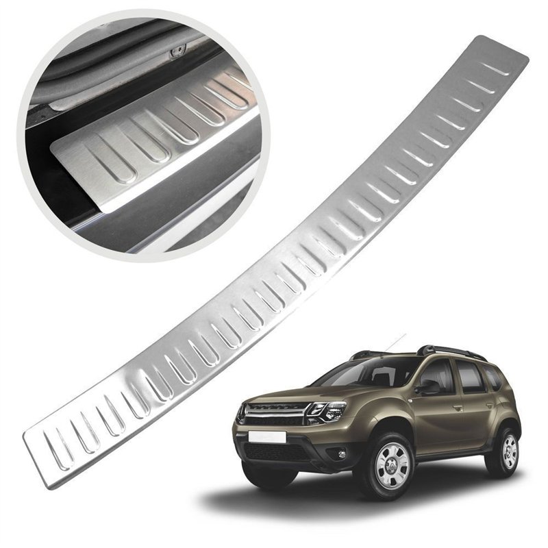 Rear bumper trim for Dacia Duster I (HS) 2010-2017 | Silver Stainless steel