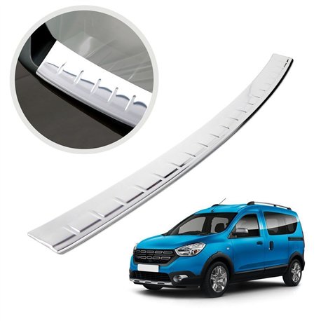 Rear bumper trim for Dacia Dokker I (KE | K9K) 2012-2020 Chrome Stainless s
