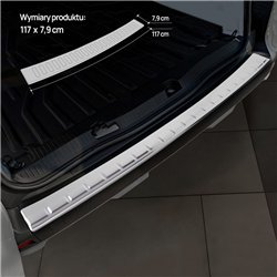 Rear bumper trim for Dacia Dokker I (KE | K9K) 2012-2020 Chrome Stainless s