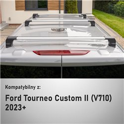 Roof rack for Volkswagen VW Caravelle (T7) 2025- | Elegance V3 Lite Silver