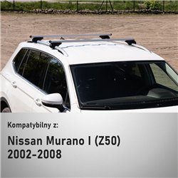 Roof rack for Nissan Murano I (Z50) 2002-2008 | Boldbar Alpha V1 Lite Silve