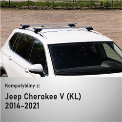 Roof rack for Jeep Cherokee V (KL) 2014-2021 | Boldbar Alpha V1 Lite Silver