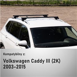 Roof rack for Volkswagen VW Caddy III (2K) 2003-2015 | Boldbar Alpha V1 Lit