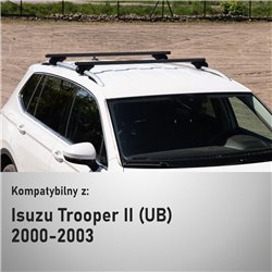 Roof rack for Isuzu Trooper II (UB) 2000-2003 | Boldbar Alpha V1 Lite Black