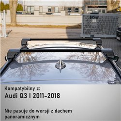 Roof rack for Audi Q3 I (8U) 2011-2018 | Elegance V2 Black Aluminum Painted