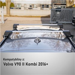 Roof rack for Volvo V90 Station Wagon II (V542 | P) 2016- Elegance V2 Silve