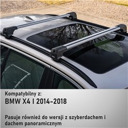 Bagażnik dachowy do BMW X4 (F26) 2014-2018 | Elegance V2