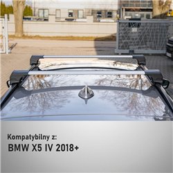 Roof rack for BMW X5 (G05) 2018- | Elegance V2 Silver Aluminum Matte