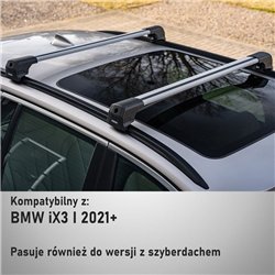 Bagażnik dachowy do BMW iX3 (G08) 2021- | Elegance V2 Aluminium