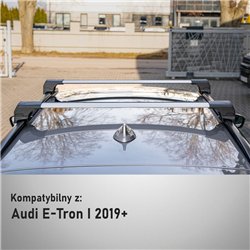 Roof rack for Audi E-Tron I (GE) 2019- | Elegance V2 Silver Aluminum Matte