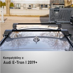 Roof rack for Audi E-Tron I (GE) 2019- | Elegance V2 Black Aluminum Painted