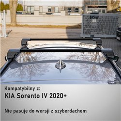 Roof rack for KIA Sorento IV (MQ4) 2020- | Elegance V2 Black Aluminum