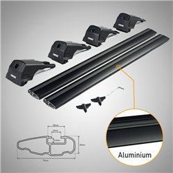 Roof rack for Hyundai Kona I (OS) 2017-2023 | Elegance V2 Black Aluminum
